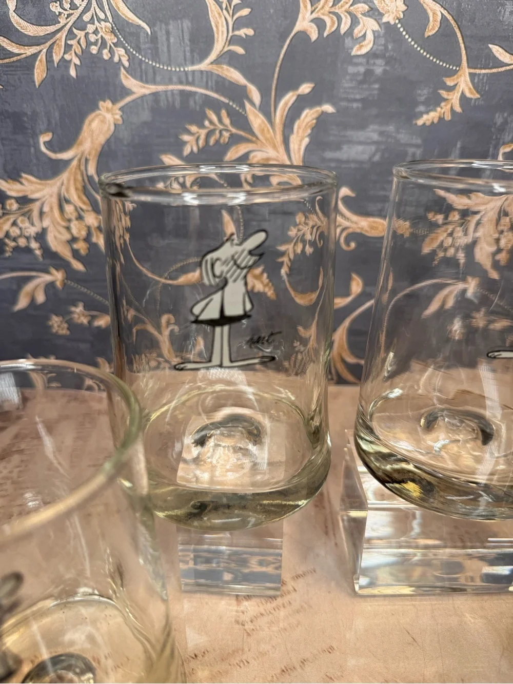 Vintage B.C. Comic Strip Pinched Rocks Glasses Set of 4 Johnny Hart